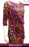 Vestido Manga 3/4 Multicolor de Mujer - Ropa Maniqui