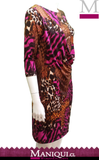 Vestido Manga 3/4 Multicolor de Mujer - Ropa Maniqui