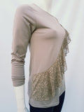 Polera Semi Afranelada Beige Mujer
