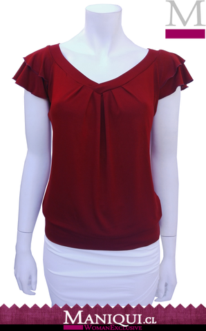 Polera escote V Mujer - Ropa Maniqui - Clásicos